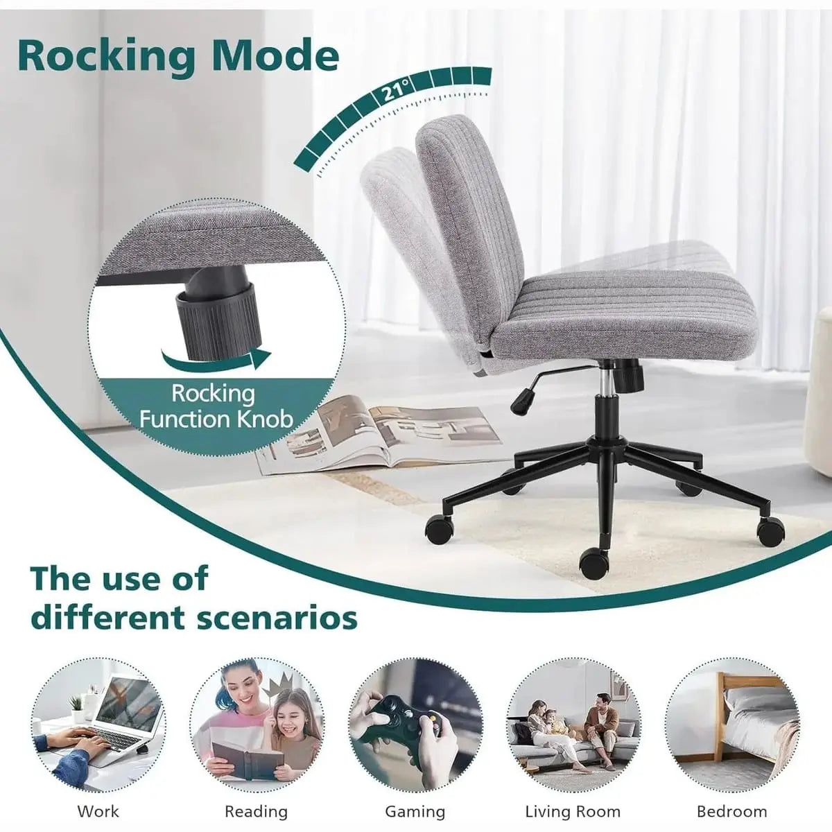 Gray ergonomic office task chair with padded wide seat and height adjustment by Platinum-Level Office Chairs.