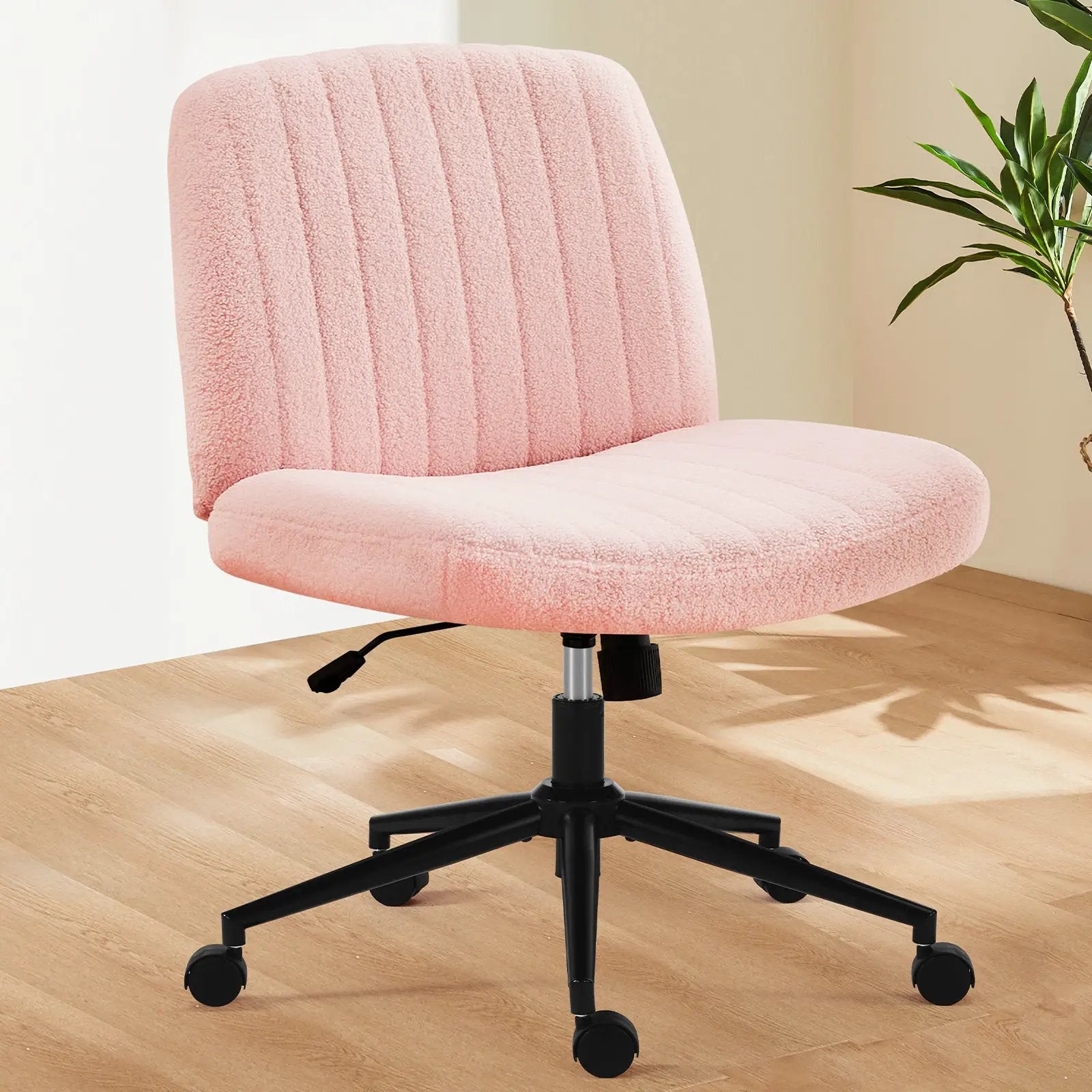 Lux pink velvet office task chair by Platinum-Level Office Chairs with swivel and height adjustable seat for comfortable work.