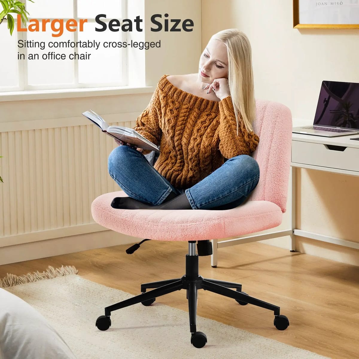 Pink velvet office task chair by Platinum-Level Office Chairs with swivel and adjustable height for comfortable seating.