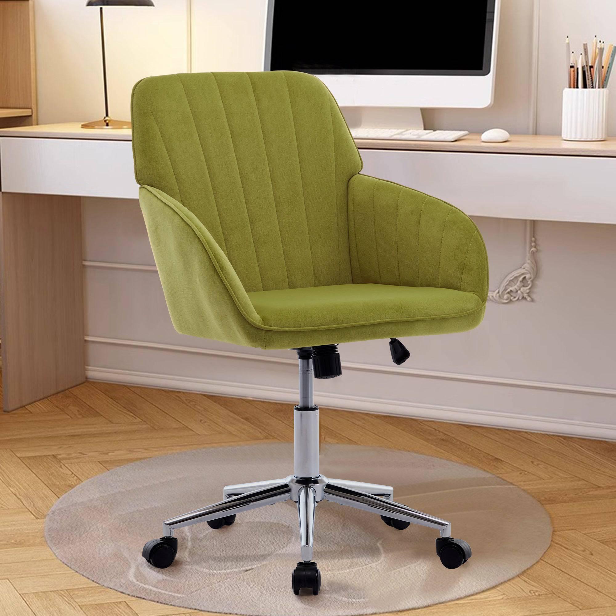 Pale Green Ergonomic Swivel Office Chair with Adjustable Backrest and Memory Foam Cushion for Ultimate Comfort - Platinum-Level Office Chairs