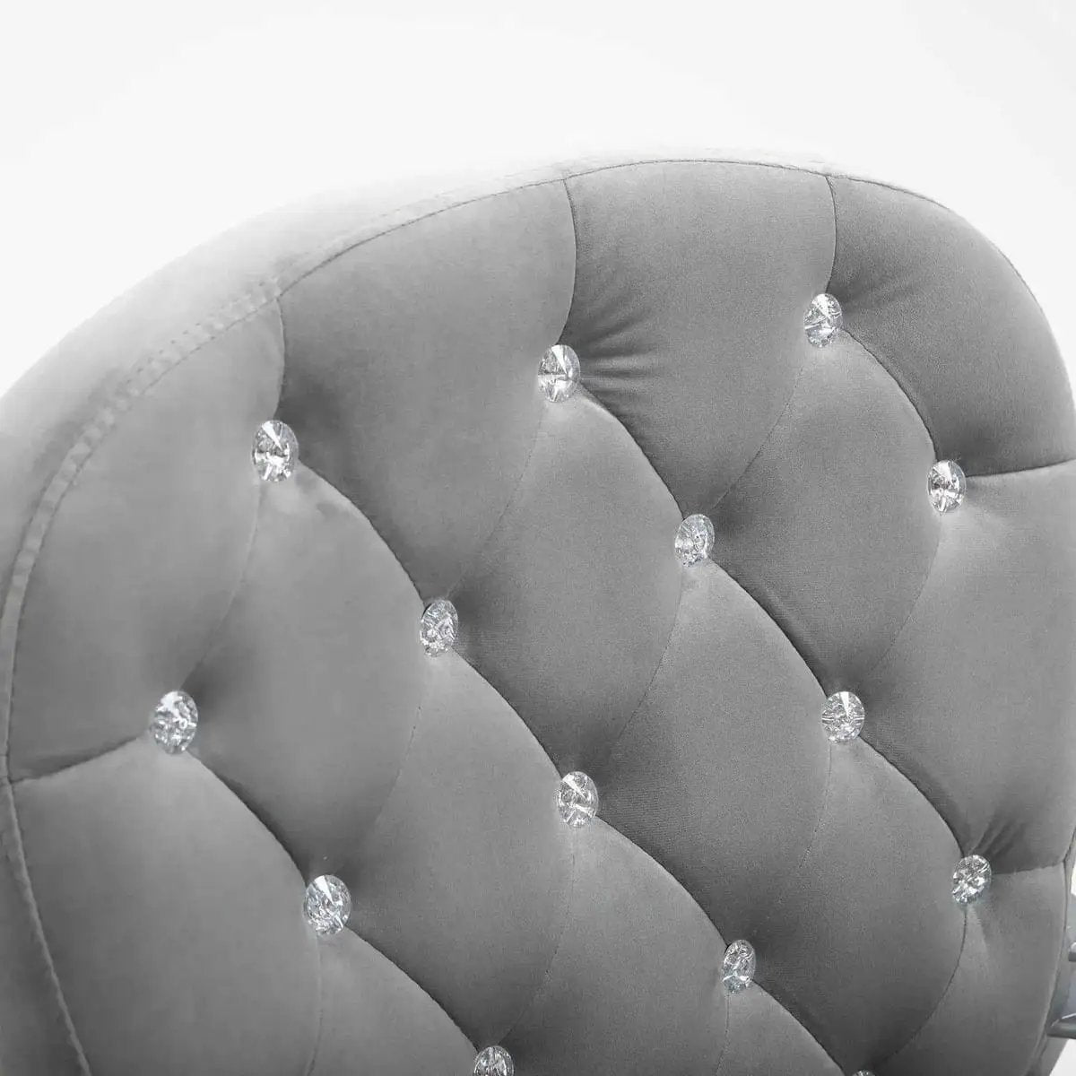 Elegant Gray Velvet Swivel Office Chair - Adjustable Height & Padded Comfort for Home - Platinum-Level Office Chairs