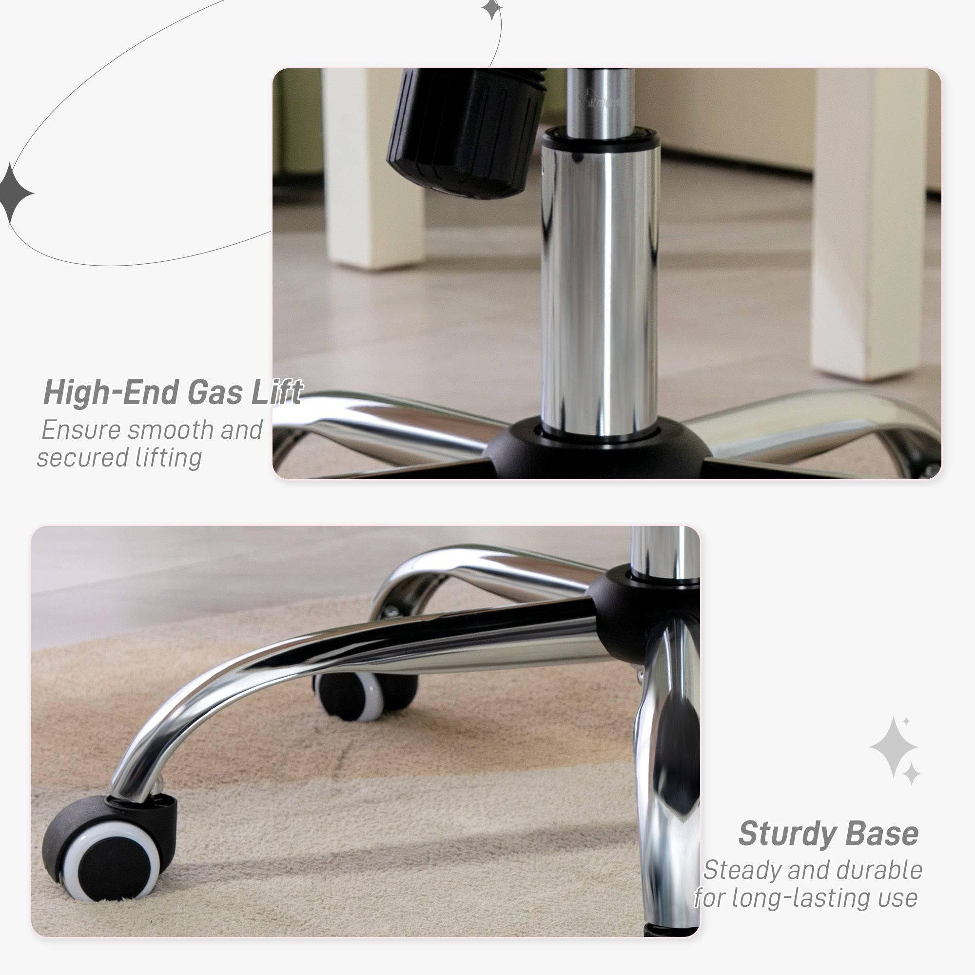 Velvet Swivel Desk Chair with Adjustable Height and Tilt Function, Button-Tufted Design, Black Home Office Chair - Platinum-Level Office Chairs