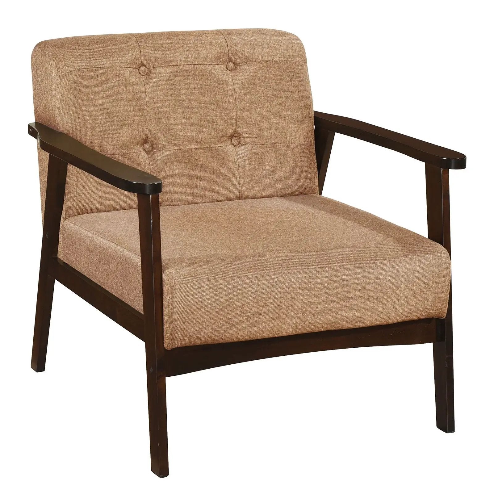 Walnut oversized ergonomic accent chair by Platinum-Level Office Chairs with soft armrests, ideal for living room comfort.