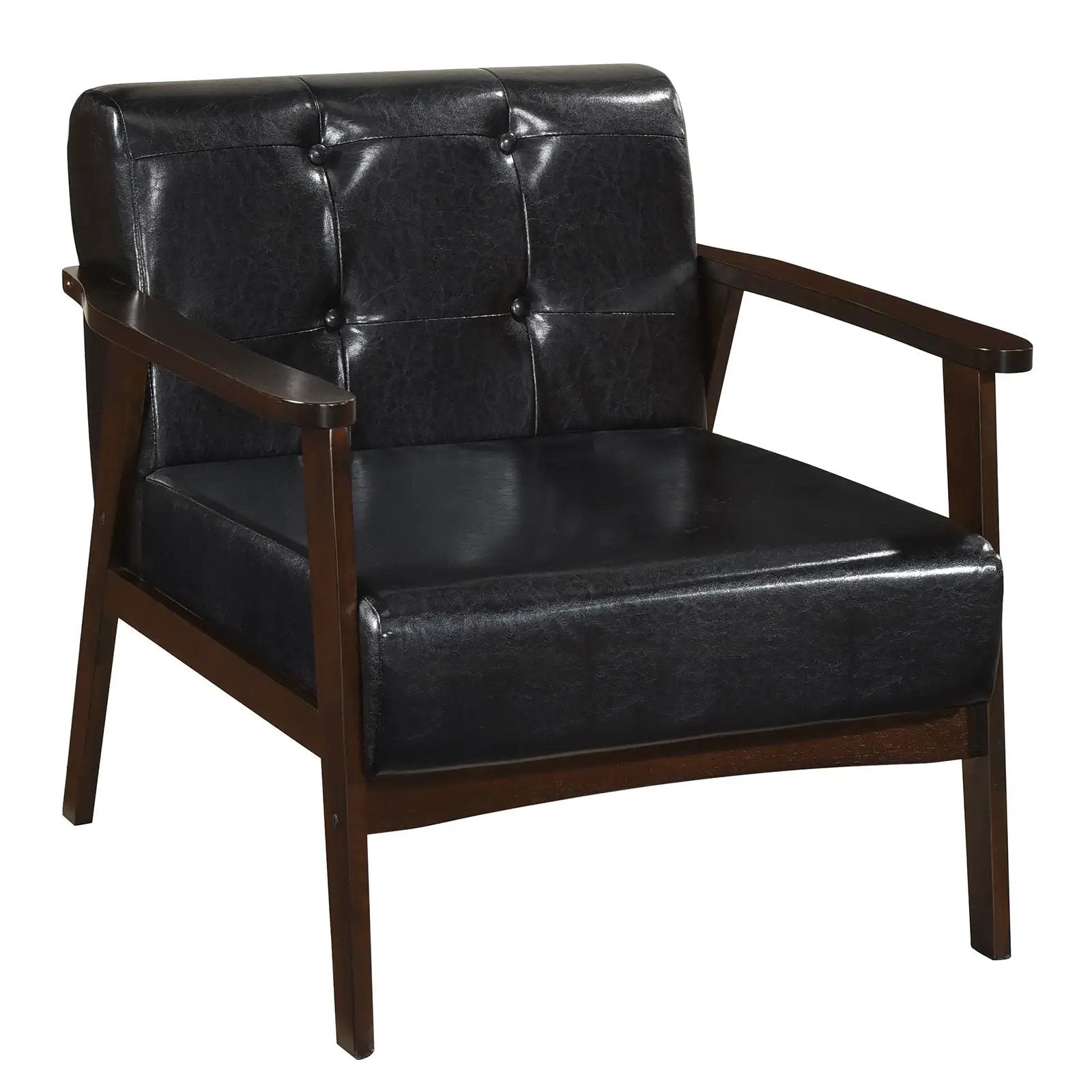 Platinum-Level Office Chairs oversized walnut ergonomic accent chair with soft armrests for living room seating.