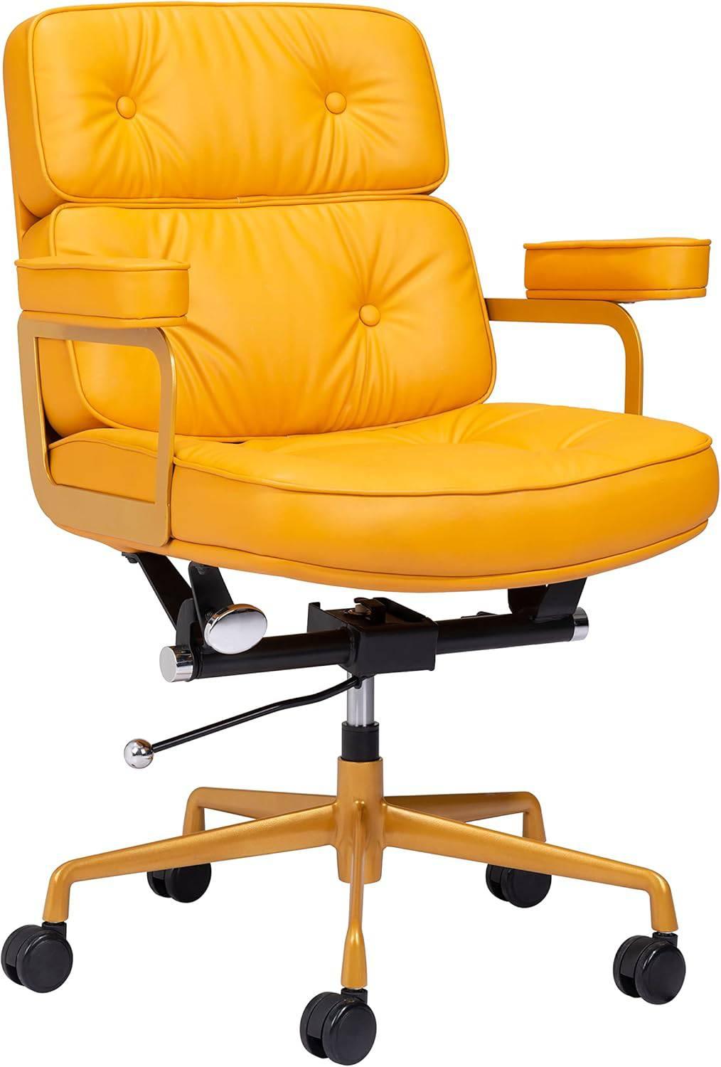 Mid Century Modern Yellow Smiths Office Chair - Platinum-Level Office Chairs