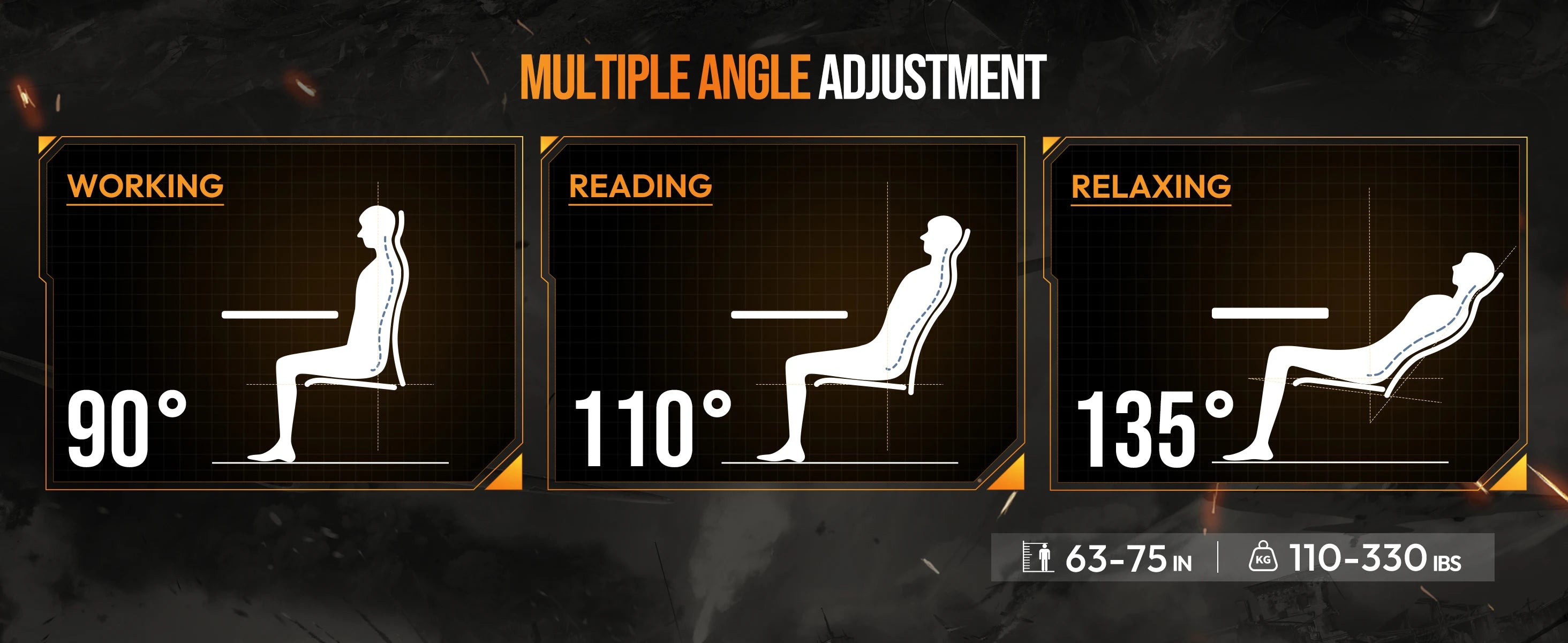 Dowinx Gaming Chair with Heated Massage Lumbar Support and Footrest - Platinum-Level Office Chairs