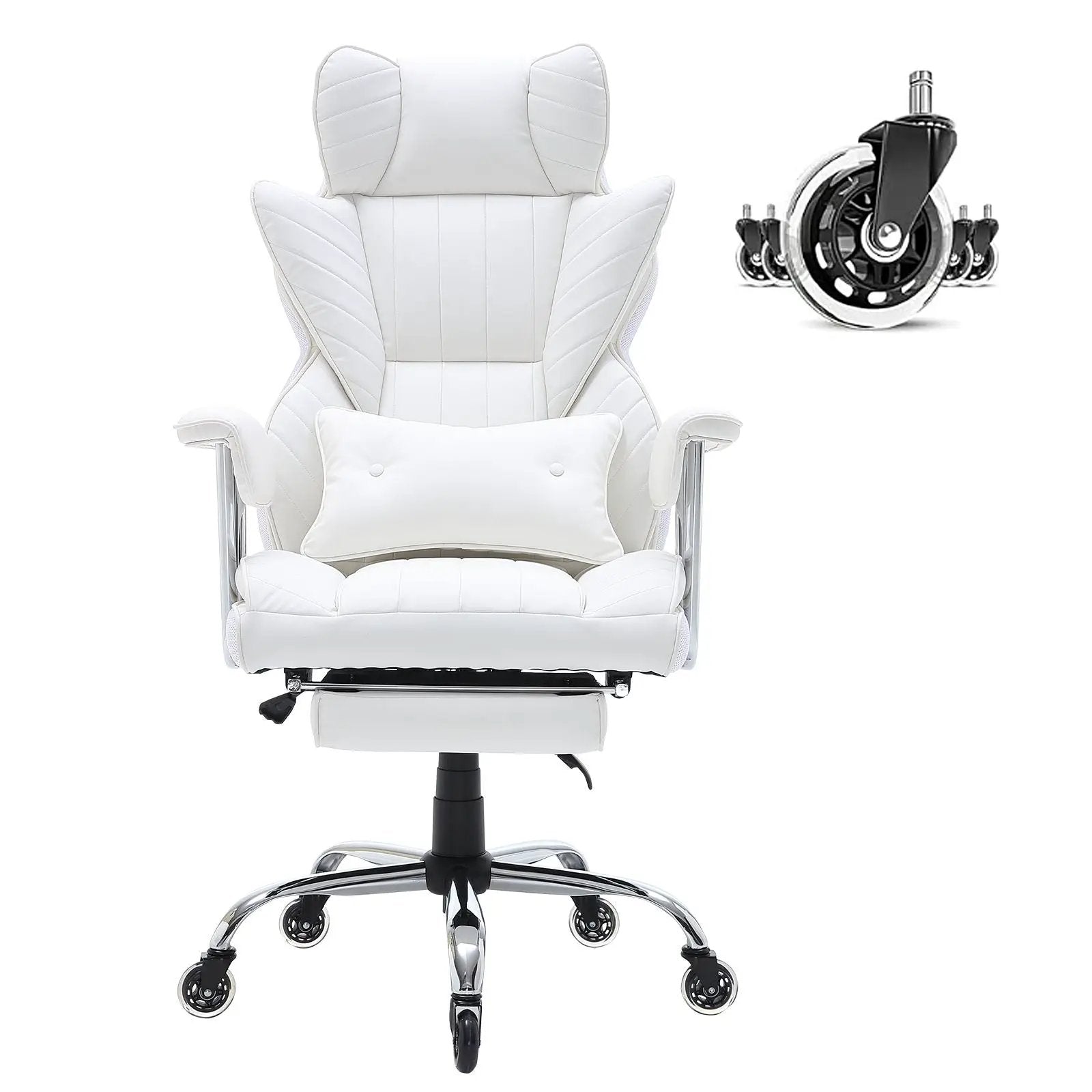 Platinum-Level Office Chairs ergonomic reclining office chair with footrest and lumbar support, adjustable for comfort.