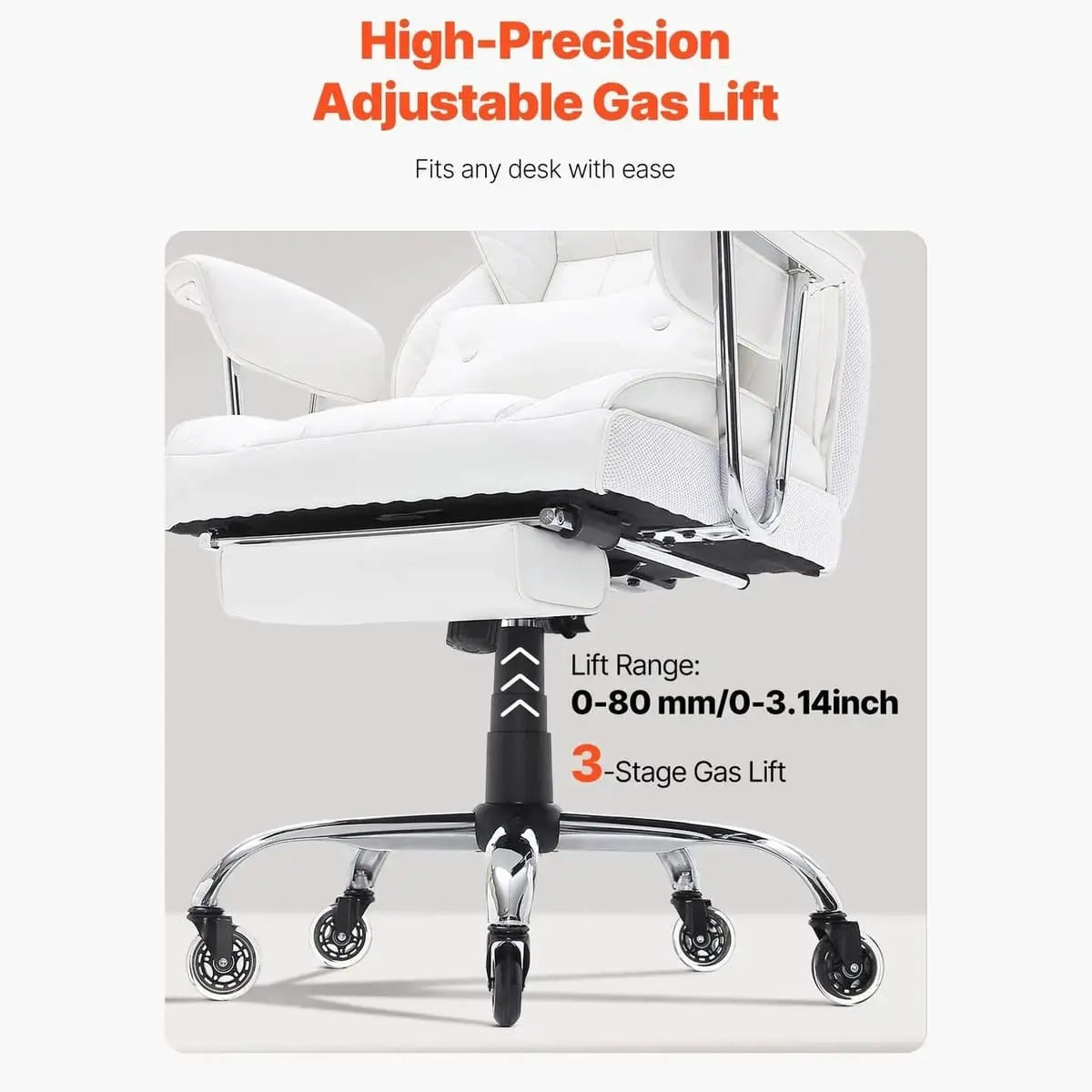 Platinum-Level Office Chairs ergonomic reclining office chair with footrest and lumbar support, designed for comfort and support.