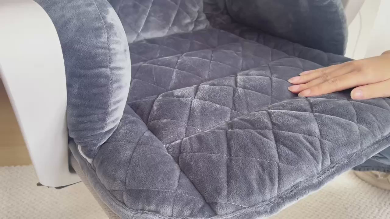 Office Chair Seat Cushion Crystal Velvet Backrest Cushion