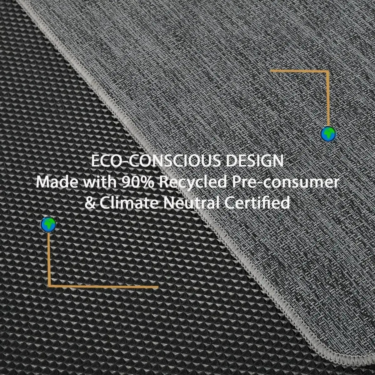 Rccugmats graphite-texture chair mat for hardwood floors, 36x48 inches, heavy-duty and non-slip for office chairs.