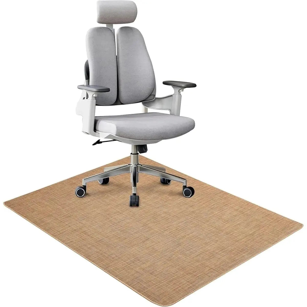 RccugmatS graphite textured 36x48-inch heavy-duty non-slip chair mat designed for hardwood floors.