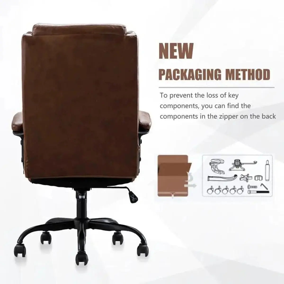 Red Barrel Studio Large Leather Big And Tall Executive Office Chair With Ergonomic Lumbar Support And Adjustable Height Red Barrel Studio®