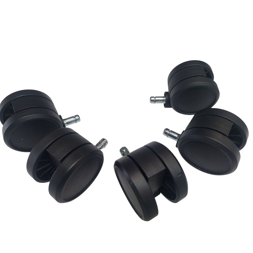 ErgoLab Standard 60mm Replacement Chair Casters, Set of 5 - Platinum-Level Office Chairs