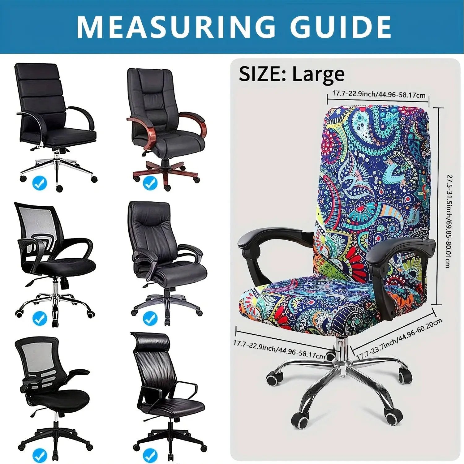 Stretchable computer swivel chair cover Desk chair protection, household items by Platinum-Level Office Chairs