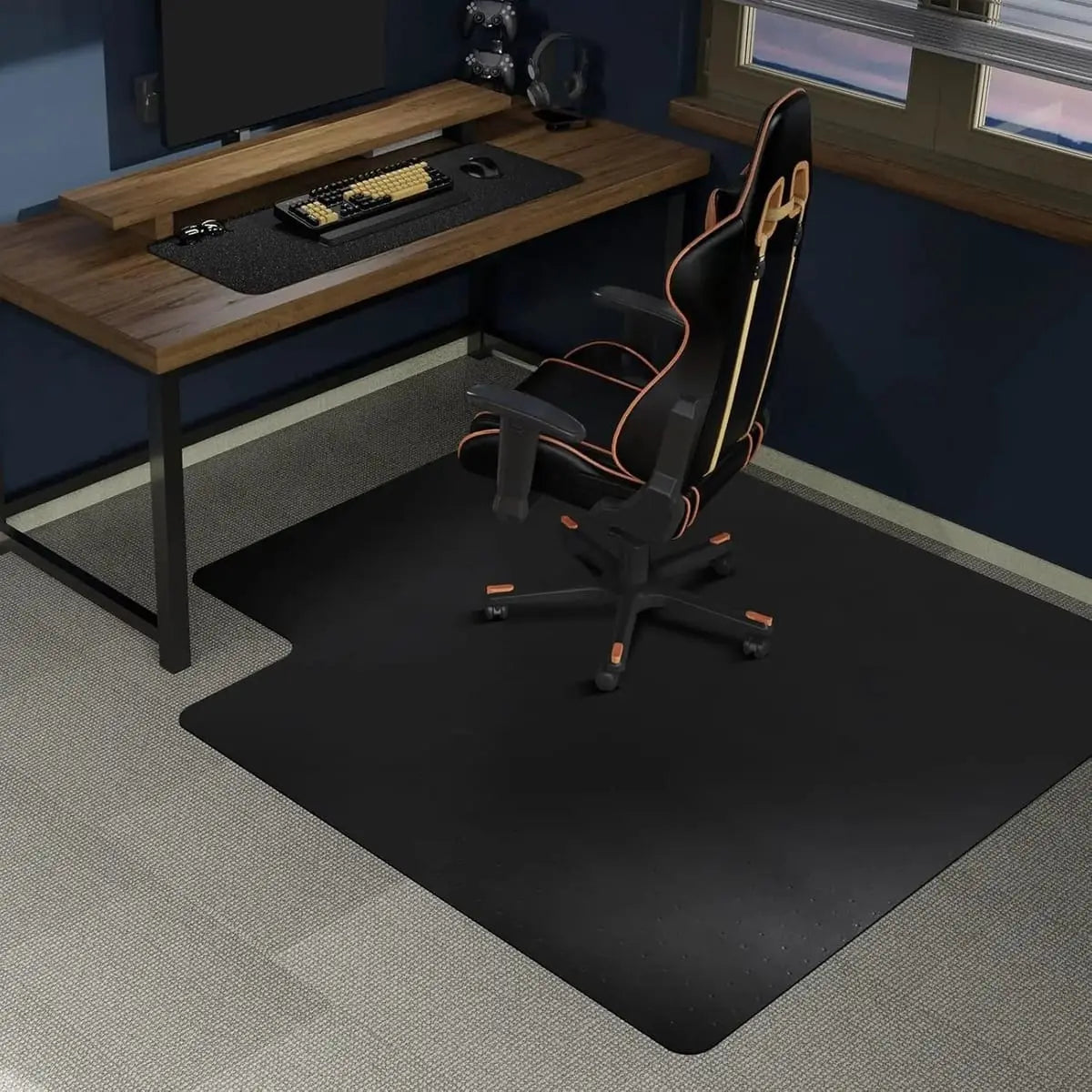 SALLOUS Chair Mat For Carpeted Floors 30x48 Heavy Duty Non Slip Floor SALLOUS