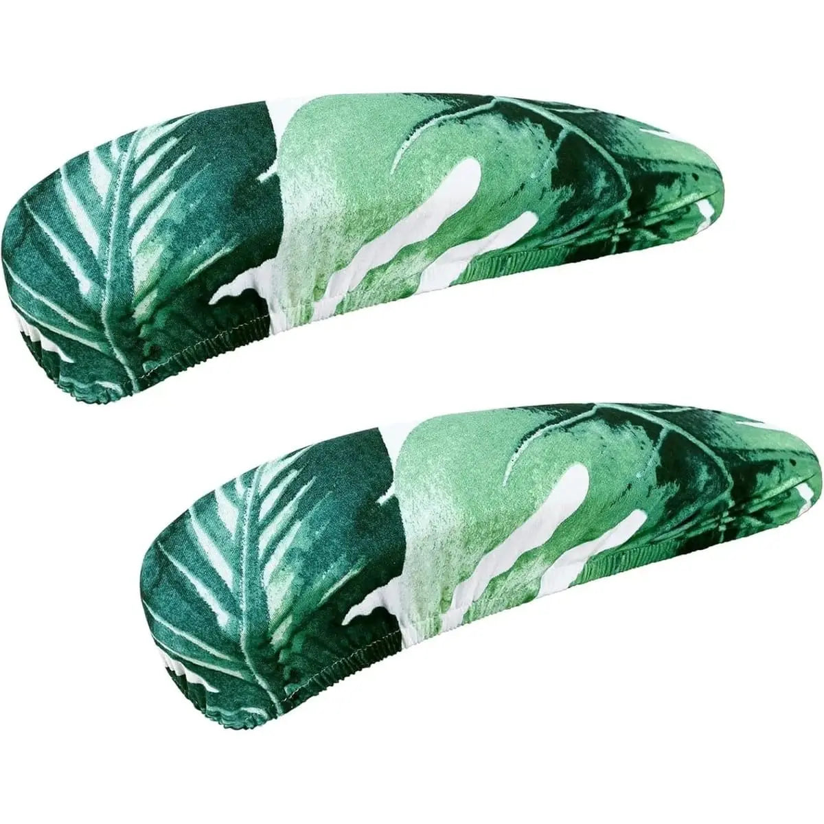 Blue and green Smiry stretch office chair cover, removable and washable, fits various home office chairs.