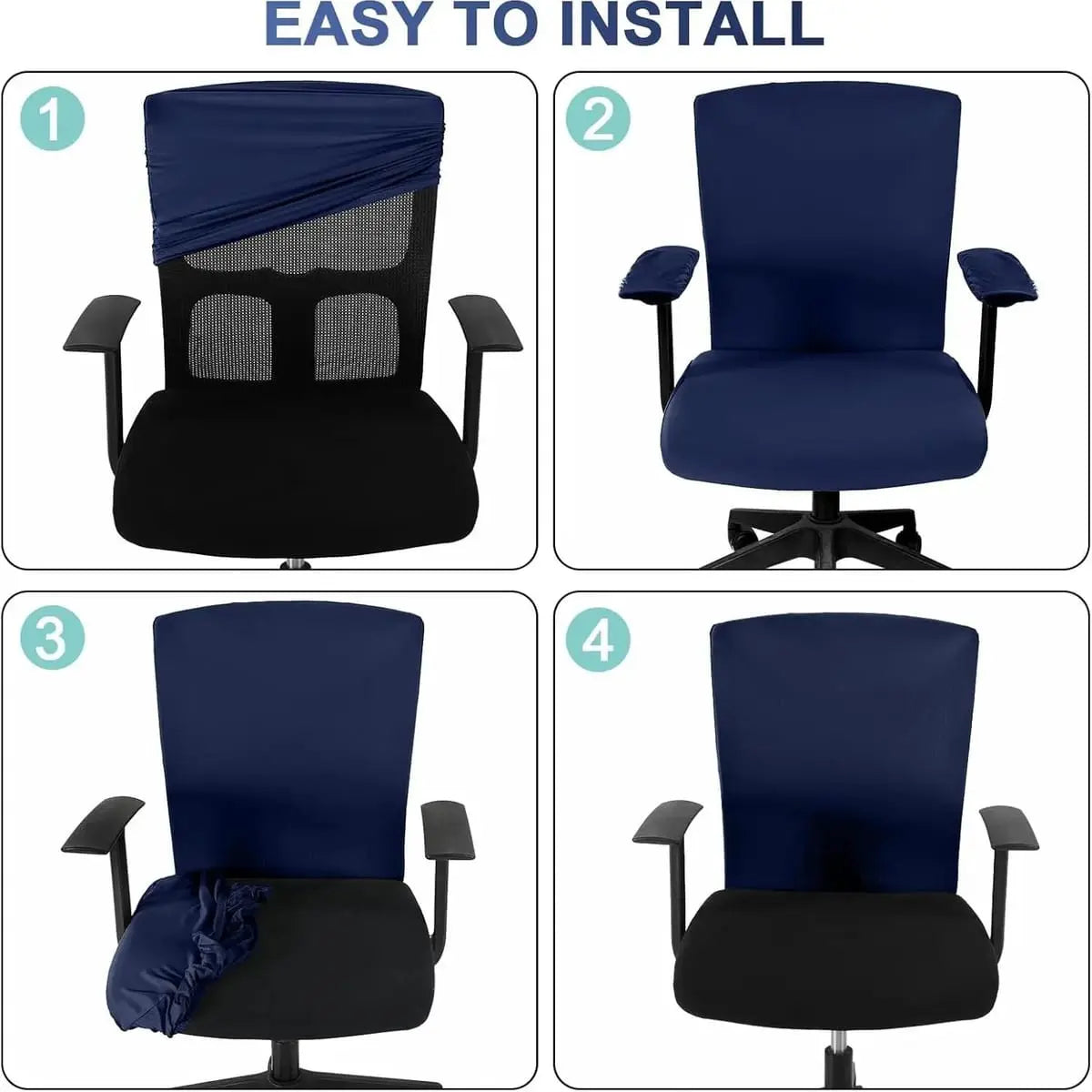 Tallew Office Chair Covers Set Universal Stretch Fit 4 Piece With Tallew