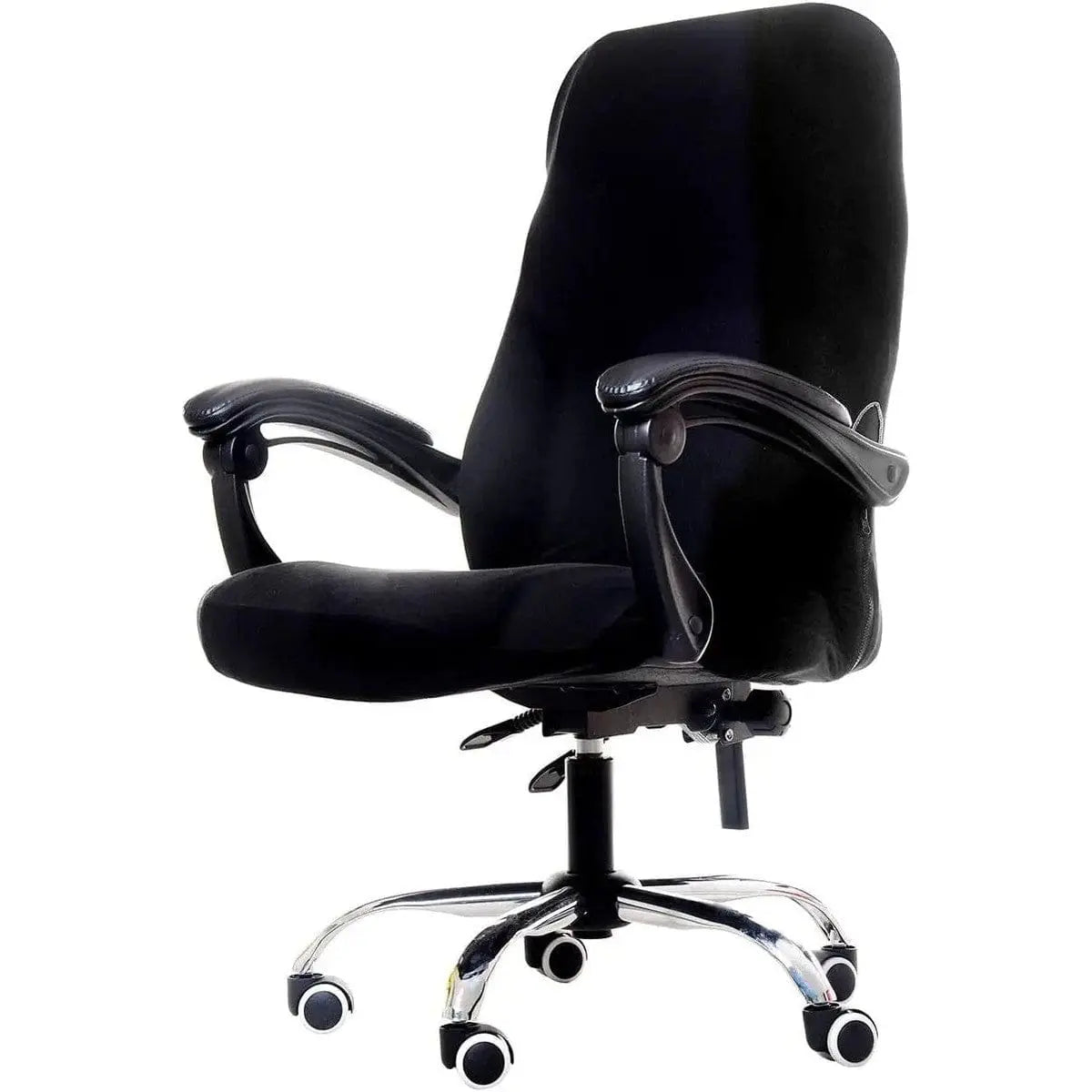 WOMACO printed peony office chair slipcover, stretch-fit, non-slip, high-back fabric protector for ergonomic office chairs