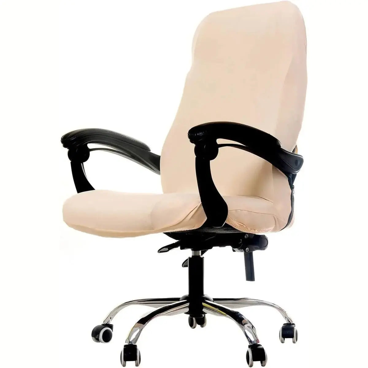 WOMACO printed peony office chair slipcover, stretch fit, non-slip, high back, designed to protect and update a desk chair.
