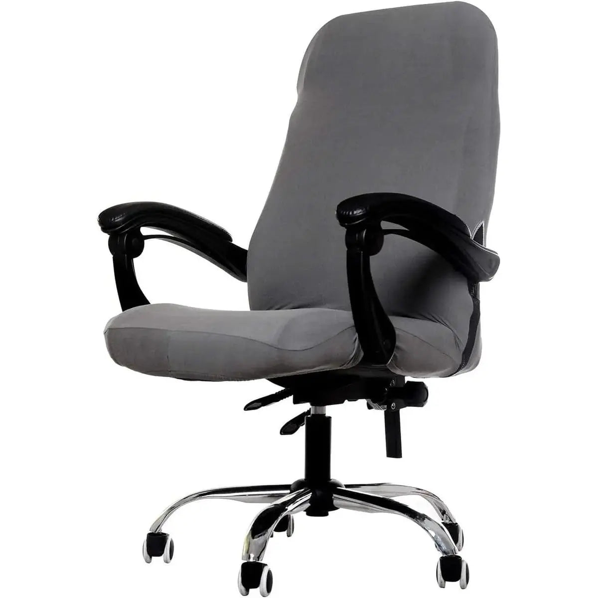 Womaco printed stretch-fit office chair slipcover with peony design, non-slip, high-back fit for ergonomic comfort